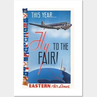 Fly to the Fair USA Vintage Poster 1939 Posters and Art